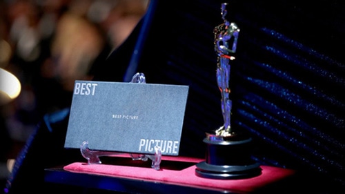 Oscars Statue and Envelope for Best Picture
