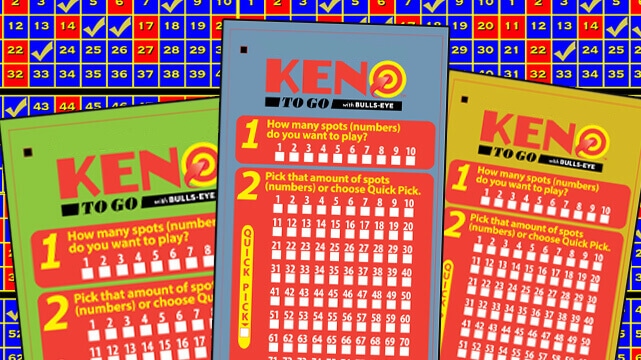Keno Numbers, Three Keno Tickets