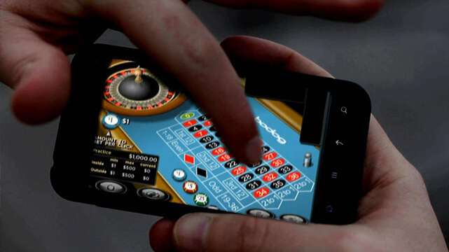 Man Playing Roulette On Phone