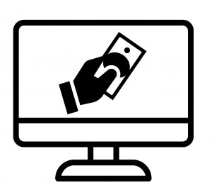 Money Withdrawal on Computer Graphic