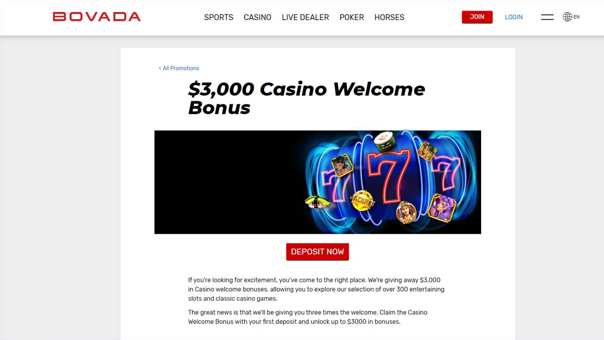 The Best Bovada Casino Welcome and Reload Bonuses