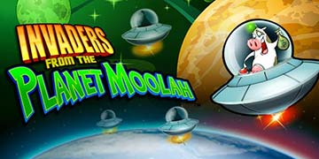 Invaders From the Planet Moolah Online Slots Logo