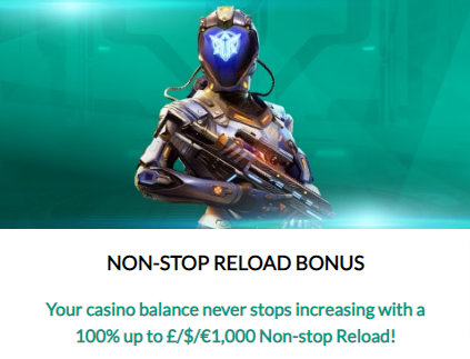 Nonstop Casino Reload Bonus