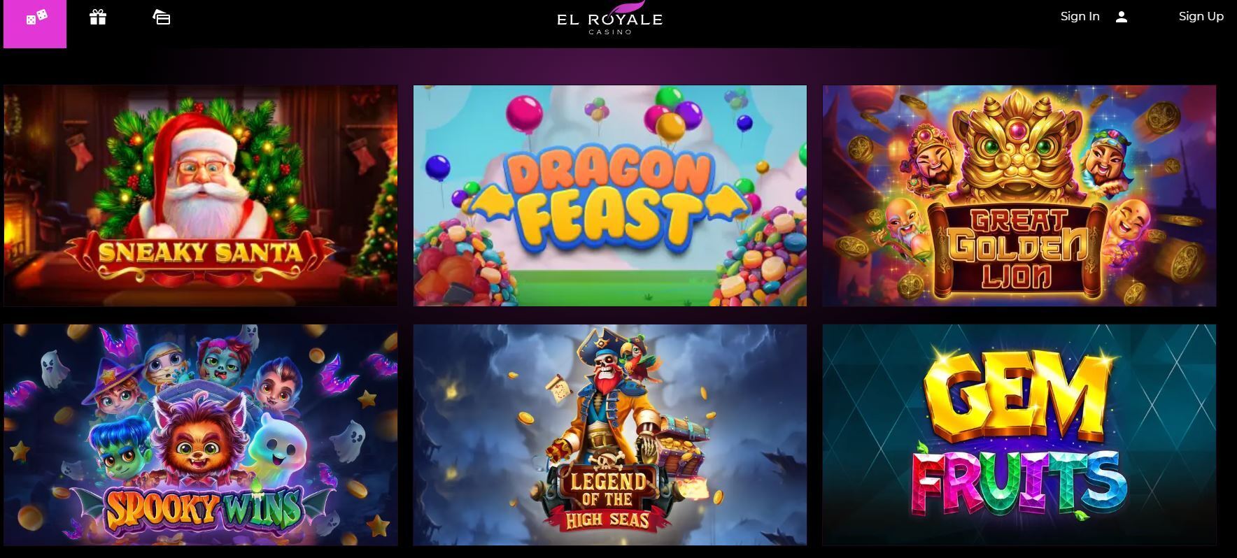 el royale casino site screenshot