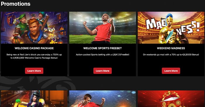 Red Lion Casino Promotions