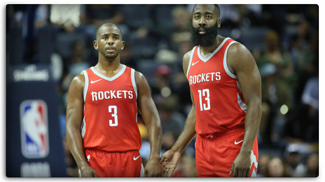 Rockets Players James Harden and Chris Paul